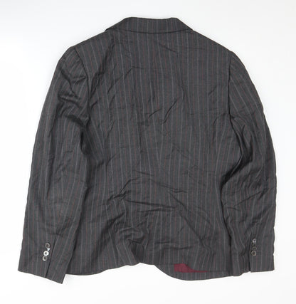 Brooks Brothers Women Grey Pinstripe Suit Jacket Size 14