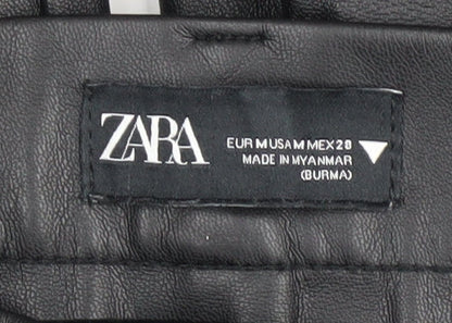 Womens UK Size M Zara Regular Fit Casual Party/Cocktail Black Trousers