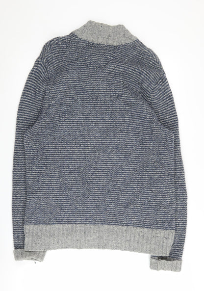John Lewis Men's Grey Henley Jumper, L, Knit