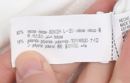 Zara Men's XL Ivory Knit Polo Jumper, Button, Collared