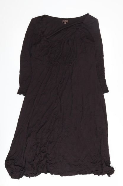 Phase Eight Women's Black A-Line Midi Dress Size 14