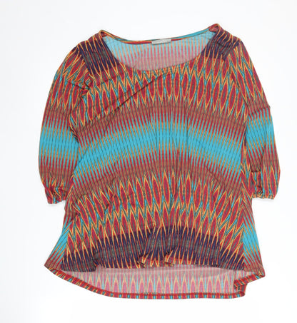 Wallis Women's Multicoloured Geometric Tunic Blouse L