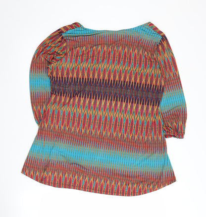 Wallis Women's Multicoloured Geometric Tunic Blouse L