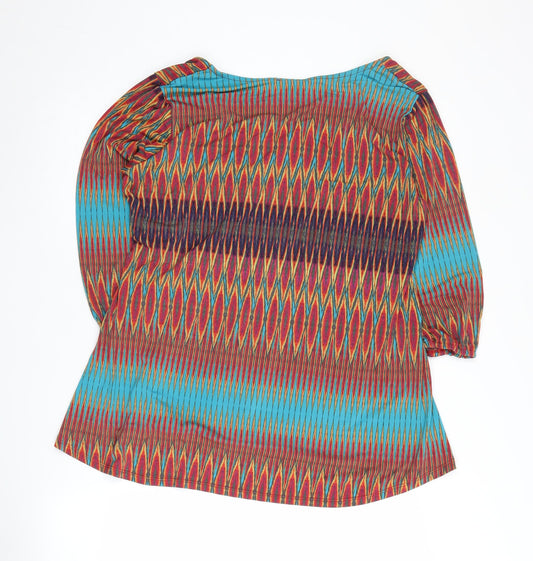 Wallis Women's Multicoloured Geometric Tunic Blouse L