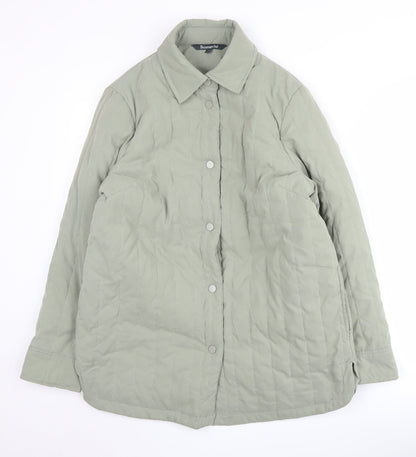 Womens UK Size 12 Bonmarché Green Quilted Coat