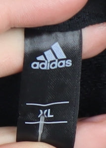 adidas Men's Black XL Pullover Hoodie, Sports Style