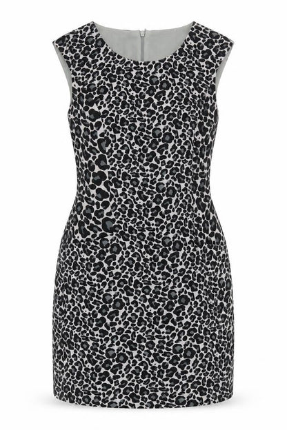 Oasis Women's Black Animal Print Shift Dress - Size 8