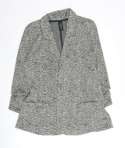 Next Women's Grey Animal Print Blazer Size 14