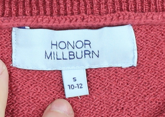 Womens UK Size 10 Honor Millburn Red Pullover Jumper