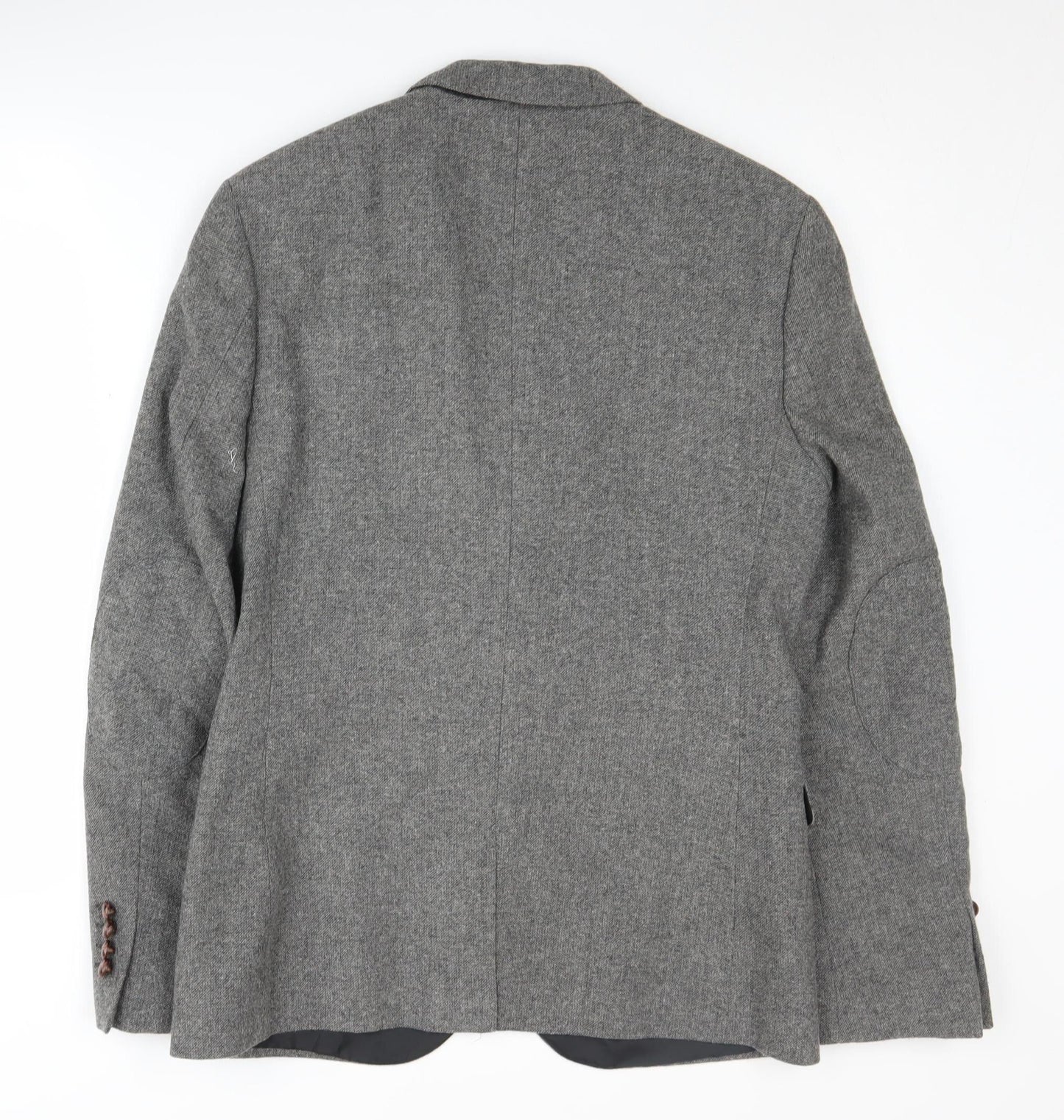 ASOS Men's Grey Slim Blazer, Size 38, Single-Breasted