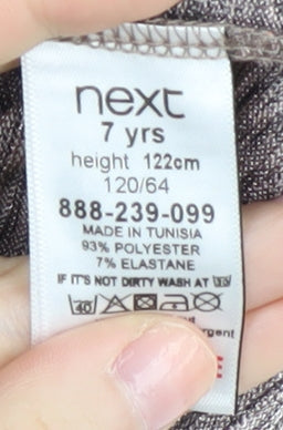 Next Girls Gold Cropped T-Shirt 7 Years - Sparkling Party Style