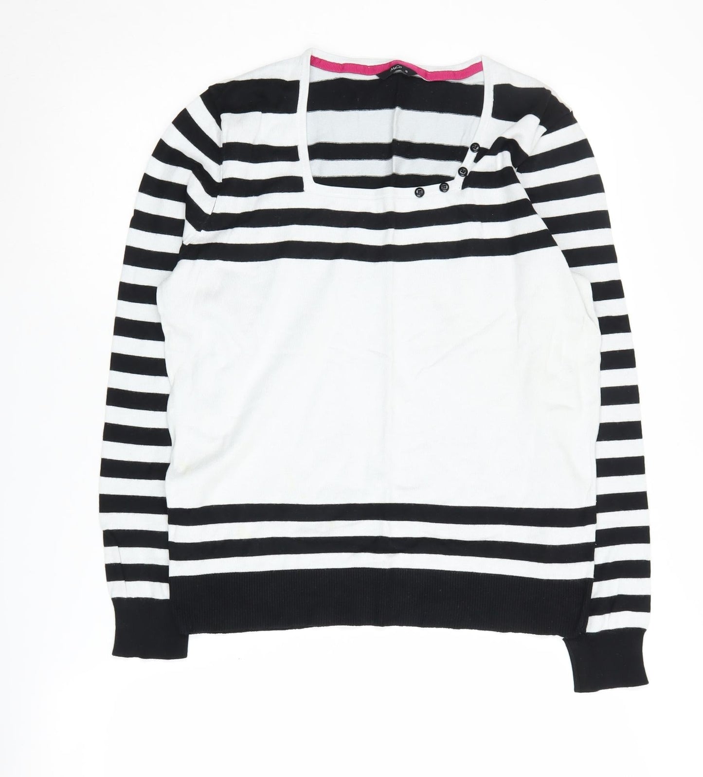 Womens UK Size 16 M&Co Black Pullover Jumper
