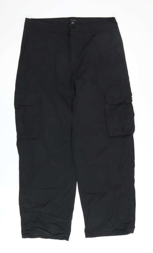 New Look Men's Black Cargo Trousers Size 32S