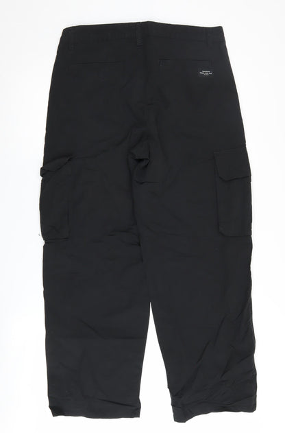 New Look Men's Black Cargo Trousers Size 32S