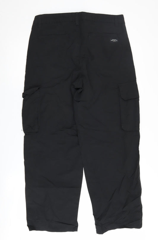 New Look Men's Black Cargo Trousers Size 32S