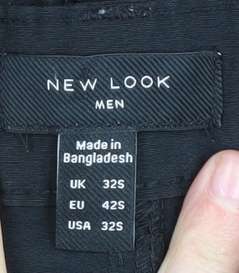 New Look Men's Black Cargo Trousers Size 32S