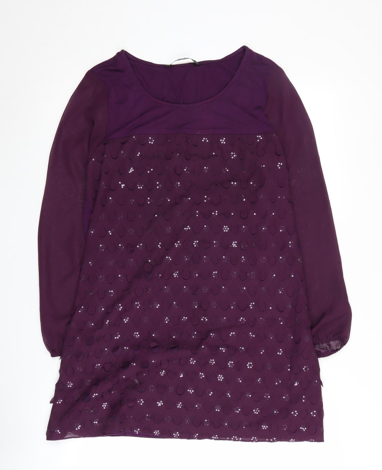 Womens UK Size 14 David Emanuel Purple Tunic Blouse