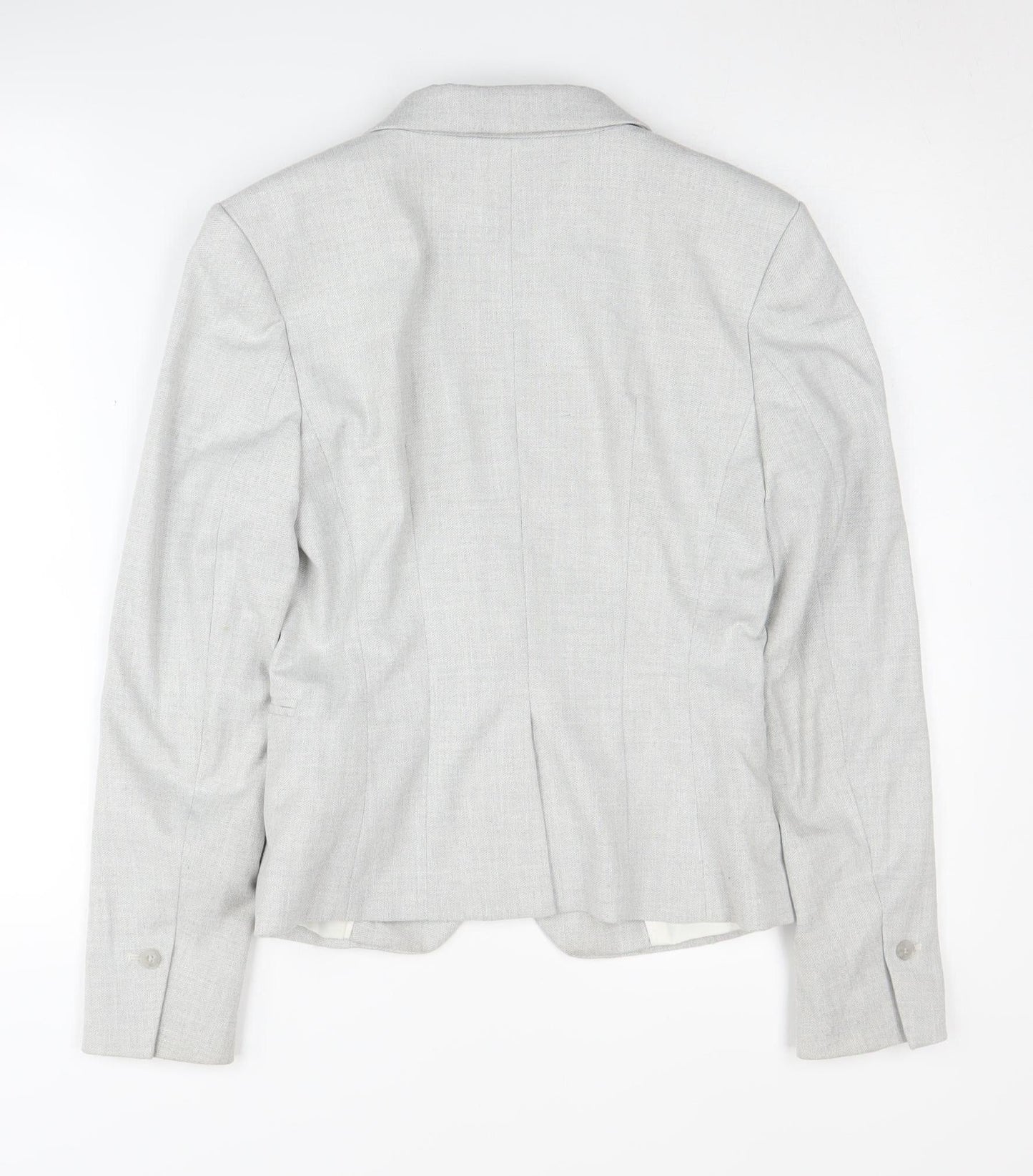 H&M Women's Grey Blazer UK 6, Regular Fit, Single-Breasted