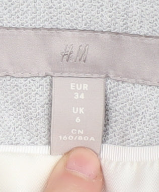 H&M Women's Grey Blazer UK 6, Regular Fit, Single-Breasted