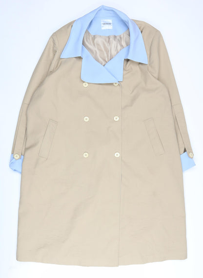 XIJIANGONI Women's Beige Trench Coat 5XL Relaxed Fit