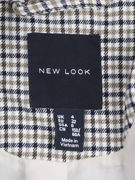 New Look Women's Multicoloured Check Blazer, Size 4