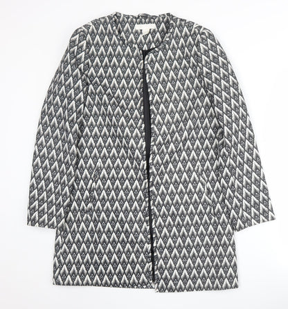 Womens UK Size 10 H&M Black Overcoat