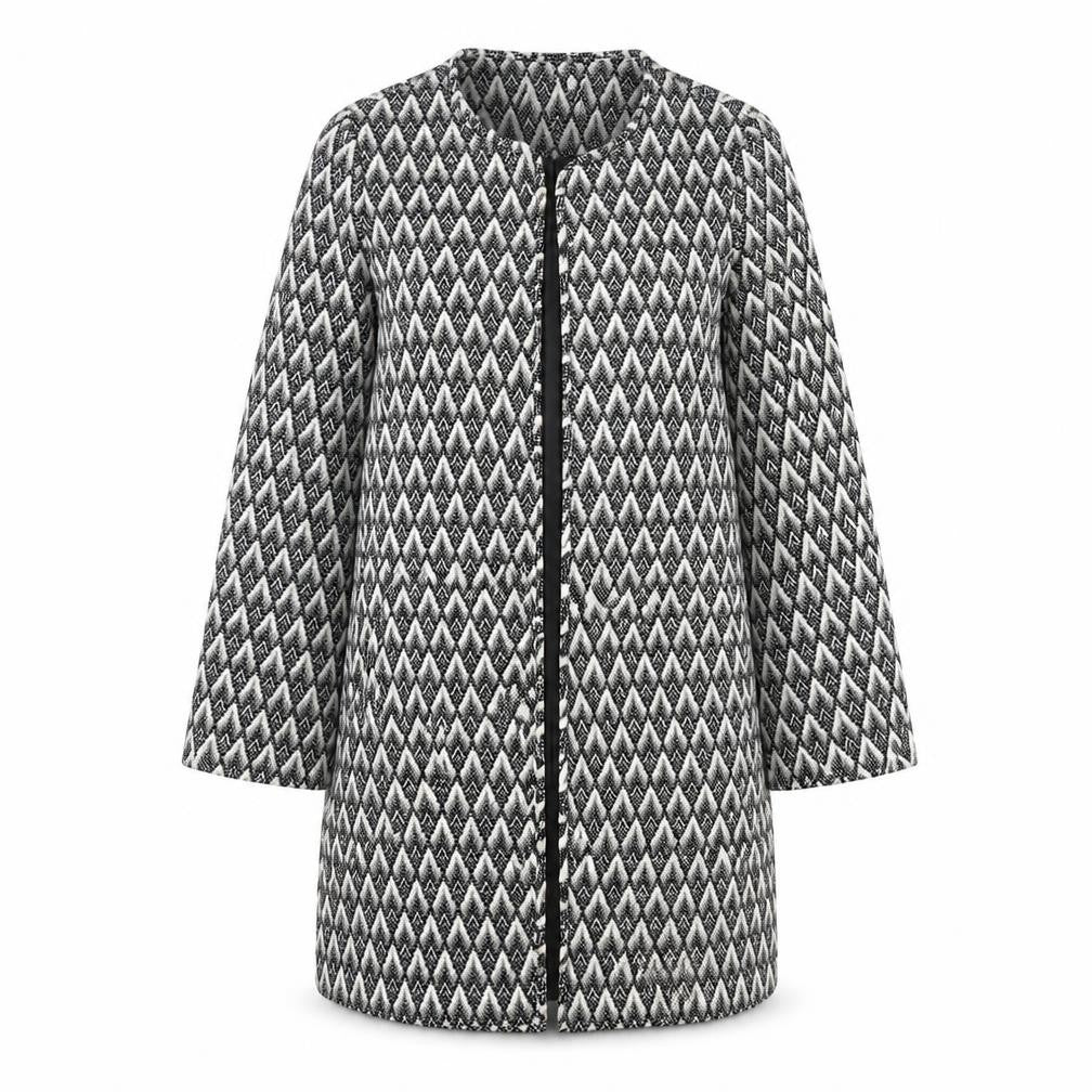 Womens UK Size 10 H&M Black Overcoat