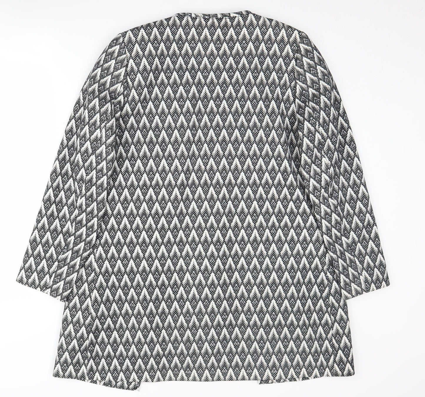 Womens UK Size 10 H&M Black Overcoat