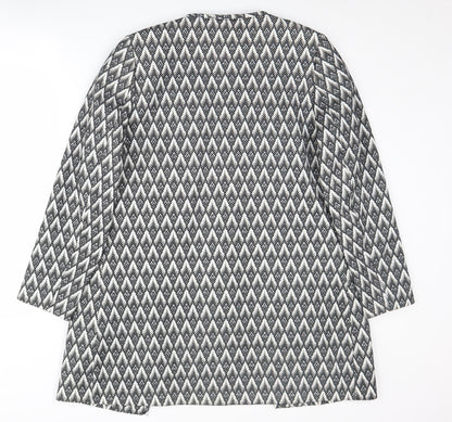 Womens UK Size 10 H&M Black Overcoat