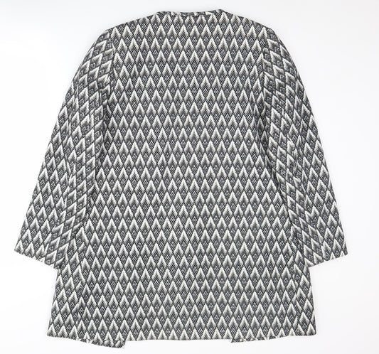 Womens UK Size 10 H&M Black Overcoat