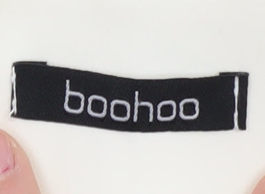 Boohoo Women's White Shawl Blazer Suit Jacket M