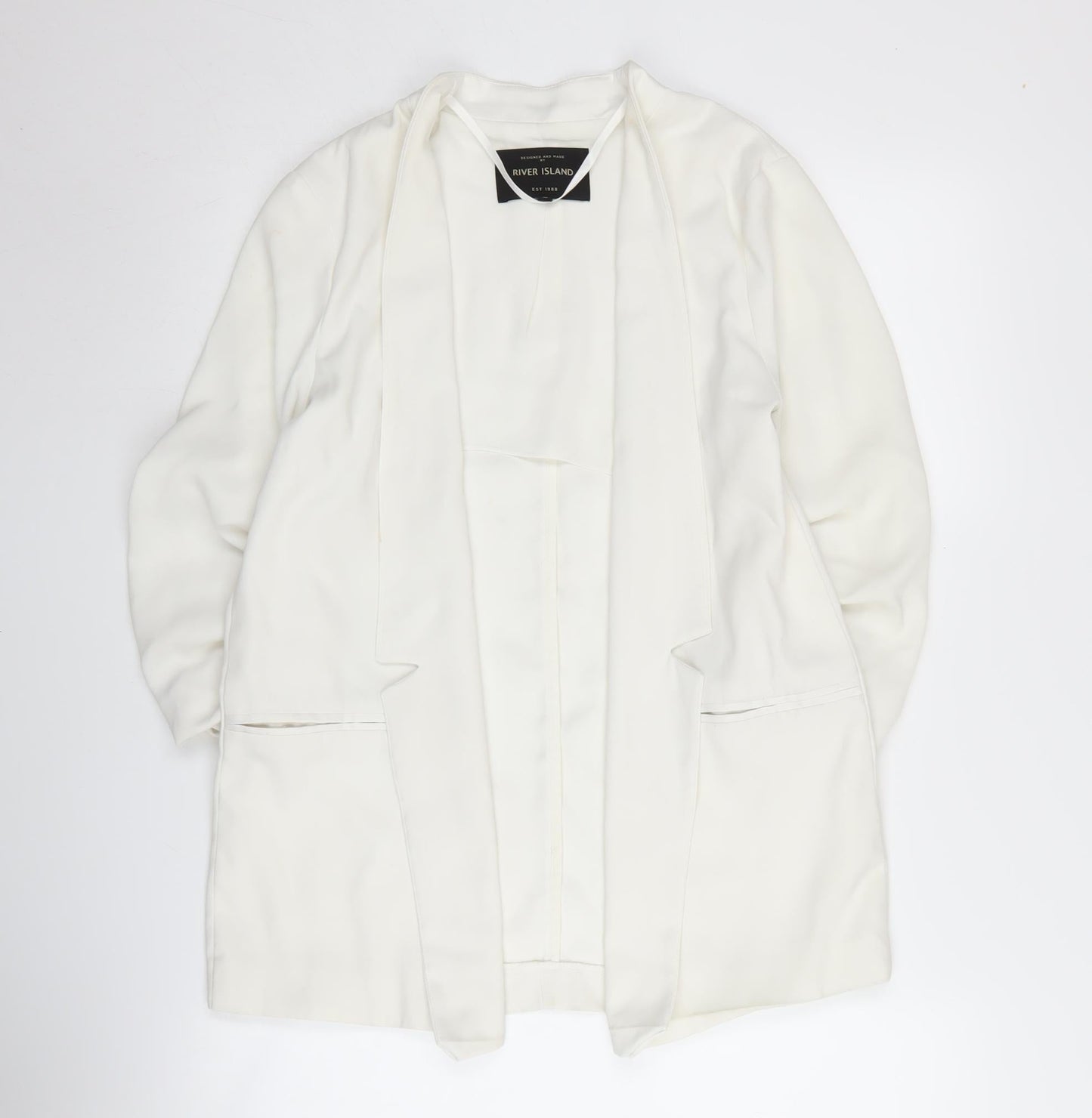 River Island Women's White Blazer Size 10