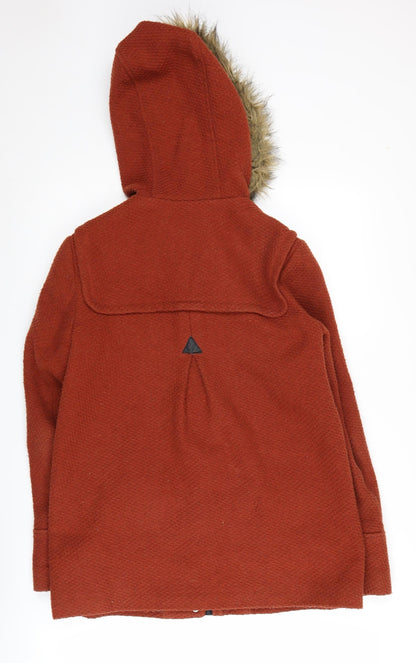 Womens UK Size 10 New Look Red Parka Coat