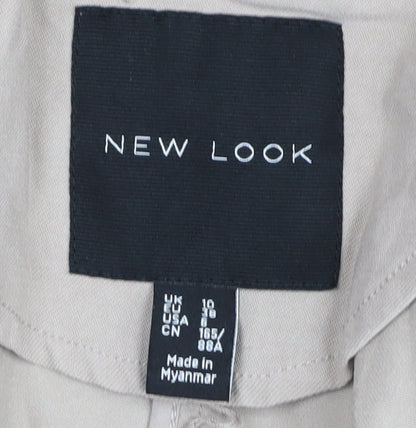 New Look Women's Beige Mid-Length Overcoat - Size 10