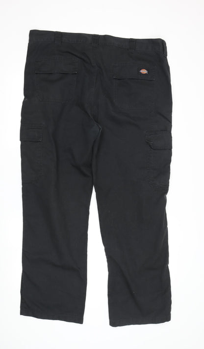 Dickies Men's Black Cargo Trousers with Logo