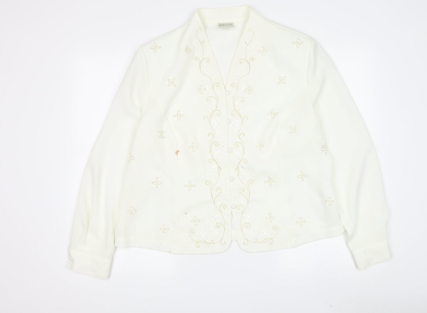 Womens UK Size 16 Eastex Ivory Basic Blouse