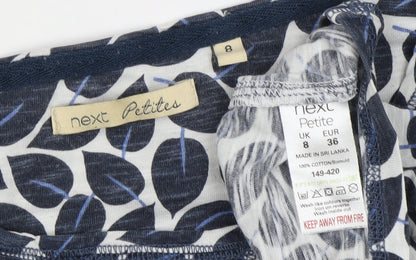 Womens UK Size 8 NEXT Blue Tunic Blouse