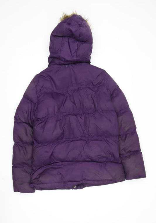 Mountain Warehouse Women's Purple Puffer Jacket, Size 14