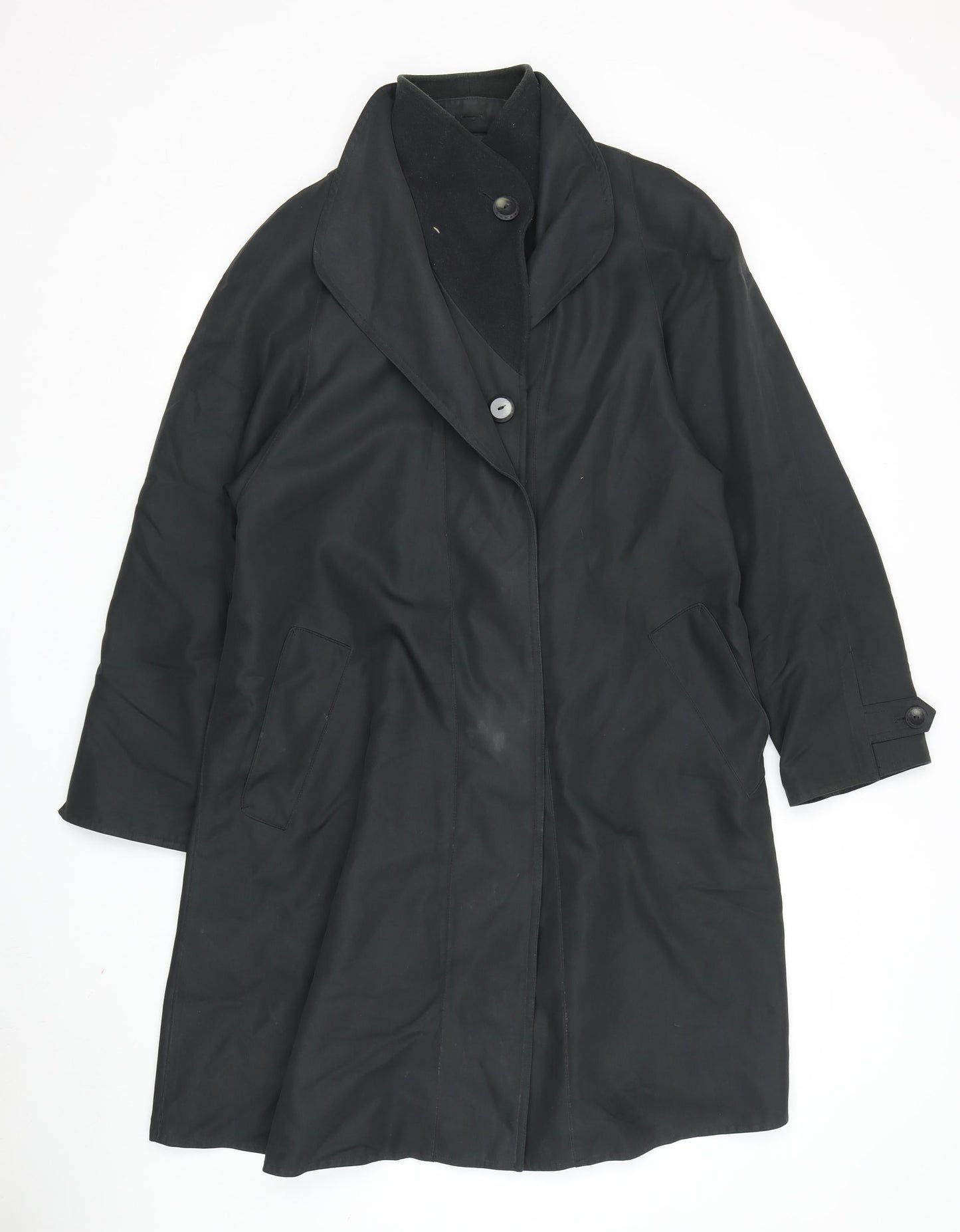 Womens UK Size S Dannimac Black Overcoat