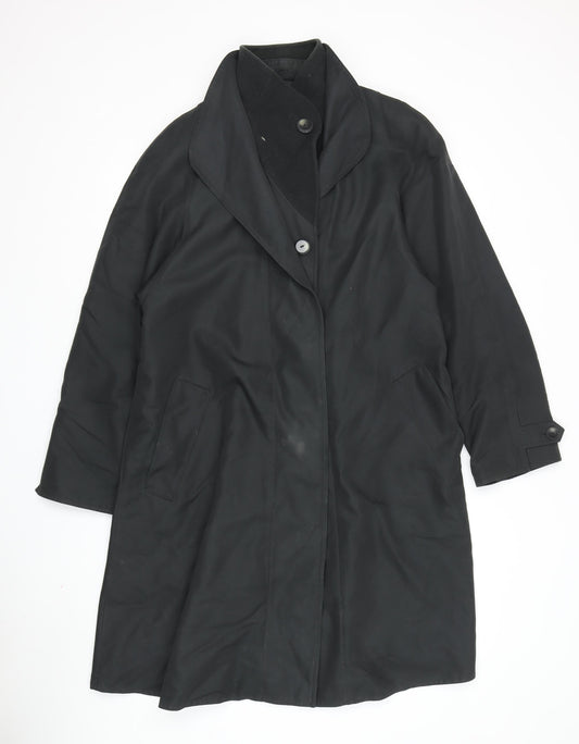 Womens UK Size S Dannimac Black Overcoat