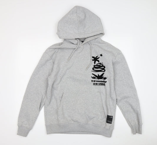 Mens UK Size XS Pull&Bear Grey Pullover Hoodie