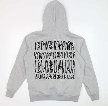 Mens UK Size XS Pull&Bear Grey Pullover Hoodie
