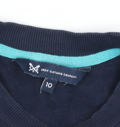 Crew Clothing Women's Blue Pullover Sweatshirt, Size 10