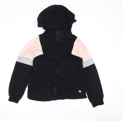 Firetrap Girls Black Full Zip Hoodie, 11-12 Years, Casual Style