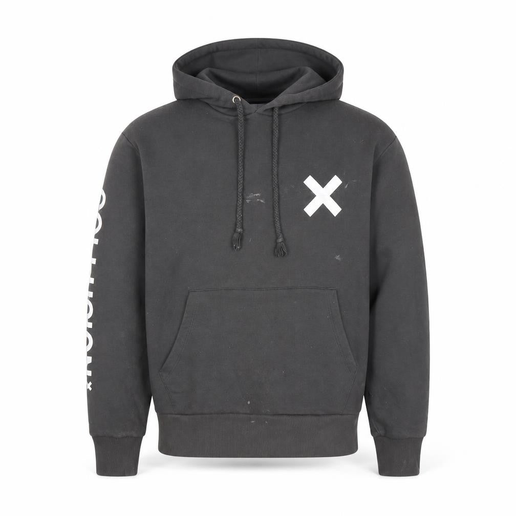 Unisex Adults UK Size XXS COLLUSION Black Pullover Hoodie