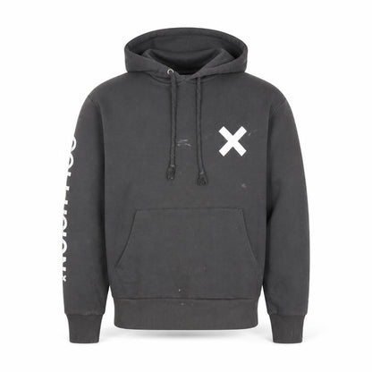 Unisex Adults UK Size XXS COLLUSION Black Pullover Hoodie