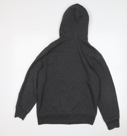 Gap Boys Grey Full Zip Hoodie with Logo - Size 12 Years