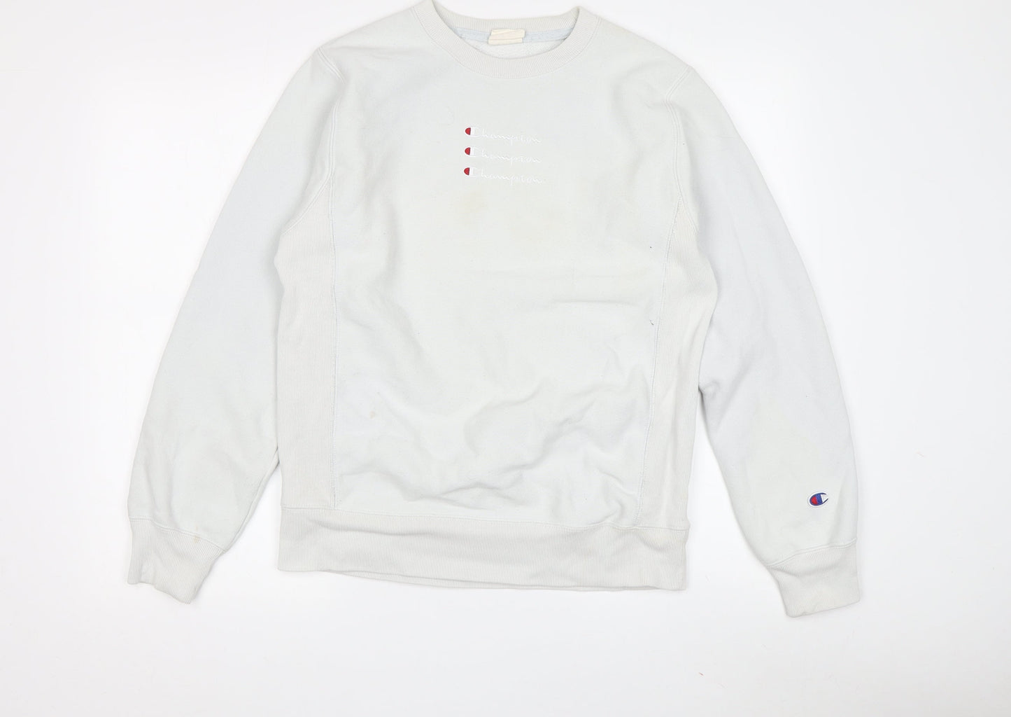 Mens UK Size S Champion White Pullover Sweatshirt