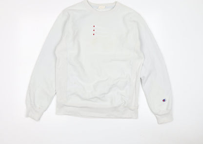 Mens UK Size S Champion White Pullover Sweatshirt
