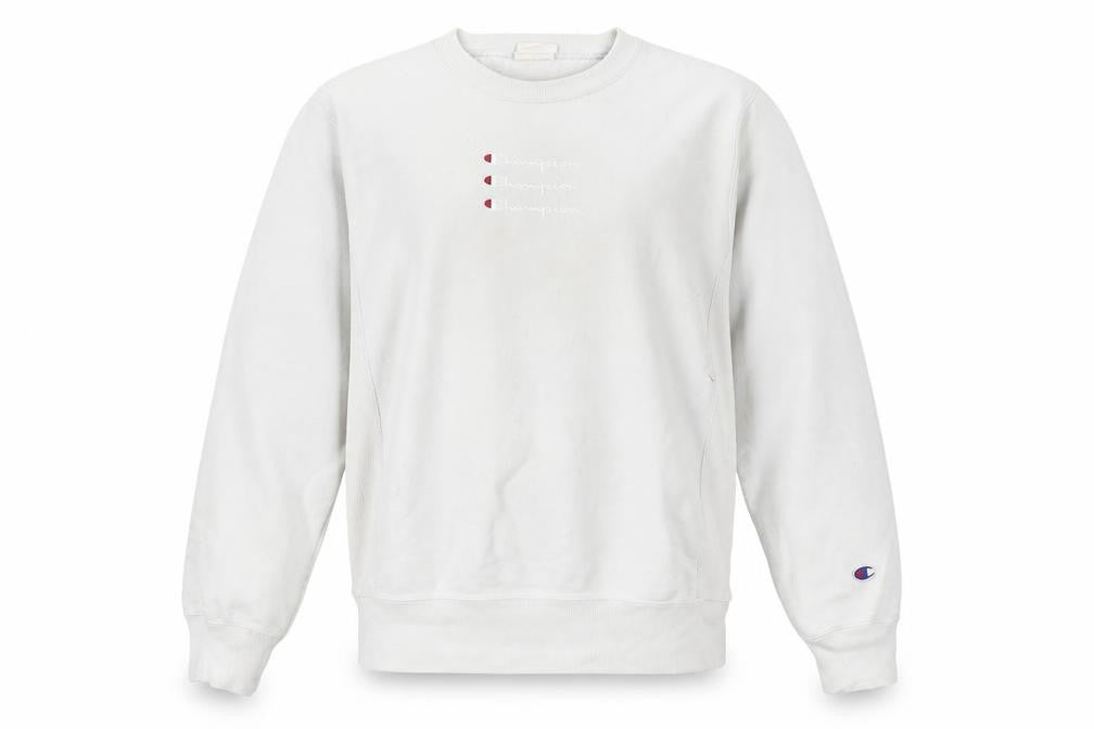Mens UK Size S Champion White Pullover Sweatshirt